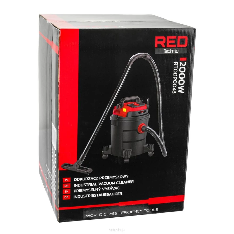 RED TECHNIC IPARI PORSZÍVÓ 2000W SZÁRAZ/NEDVES  