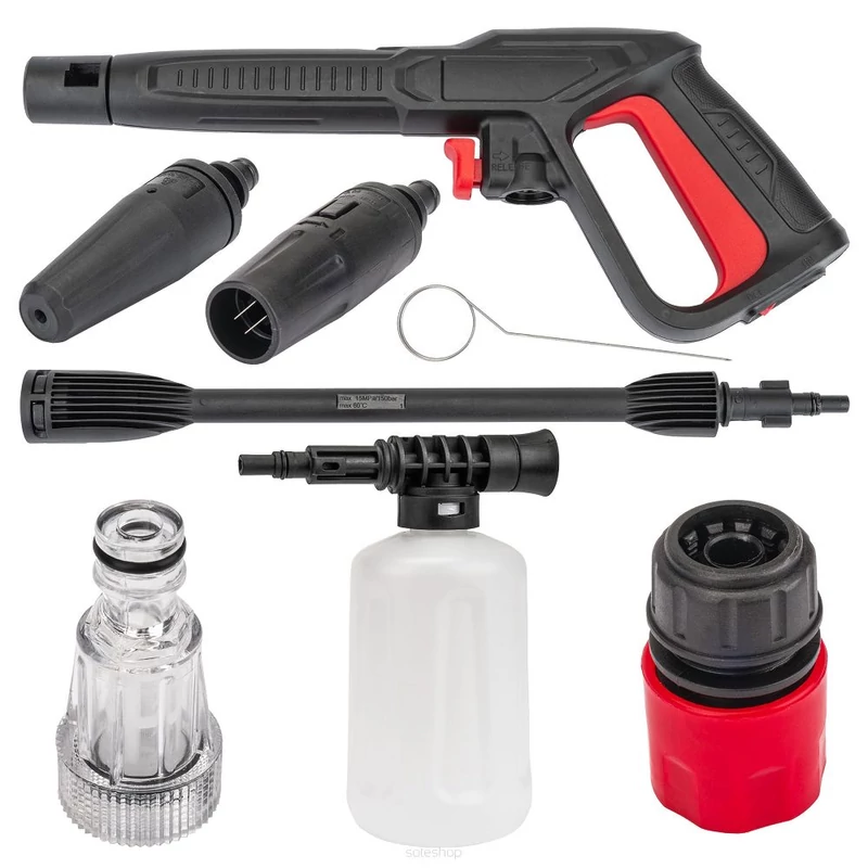 RED TECHNIC MAGASNYOMÁSÚ MOSÓ 1600W / 120BAR / 230BAR  + TARTOZÉK KÉSZLET
