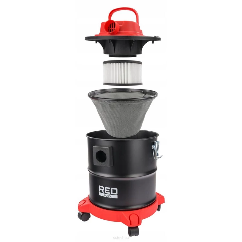 RED TECHNIC Ipari porszívó, kandalló/grill tisztító - 2000W 