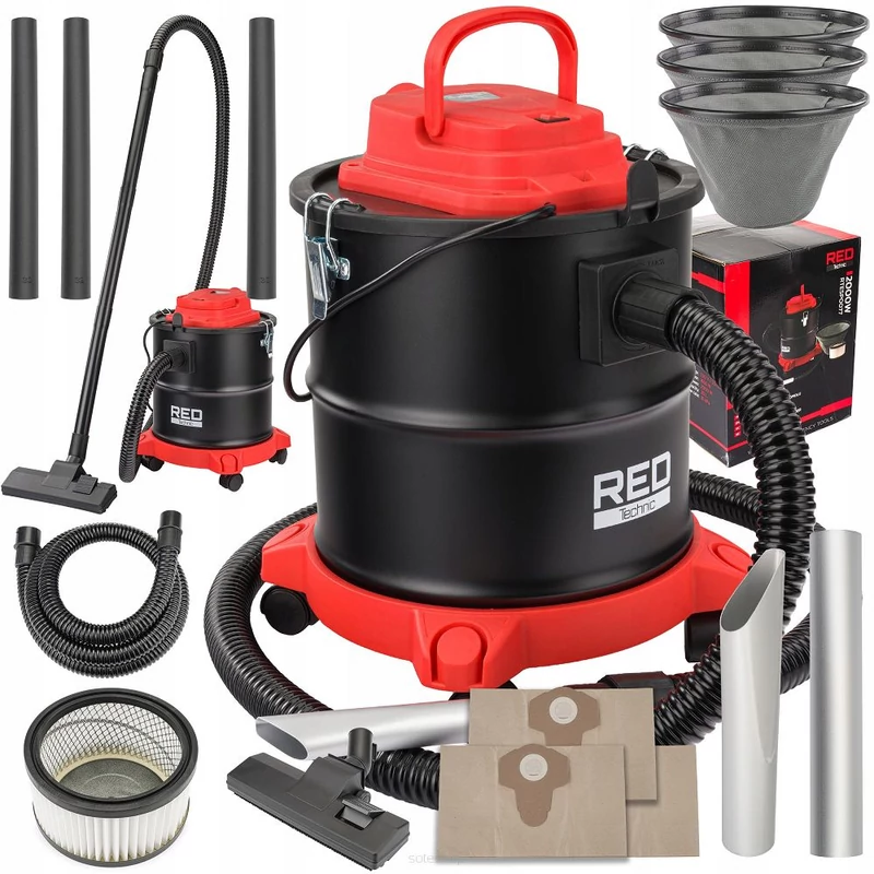 RED TECHNIC Ipari porszívó, kandalló/grill tisztító - 2000W 