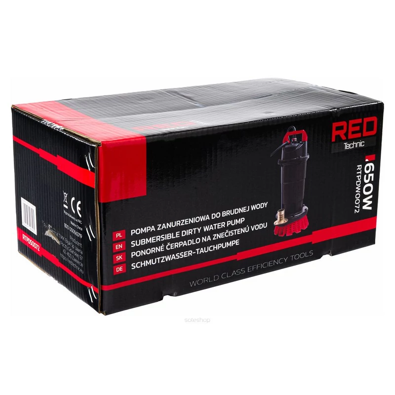 RED TECHNIC Szivattyú 8000 L/h szennyvíz 1" merülő 