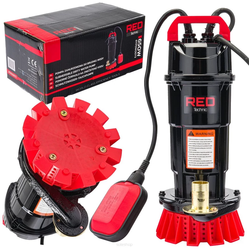 RED TECHNIC Szivattyú 8000 L/h szennyvíz 1" úszó
