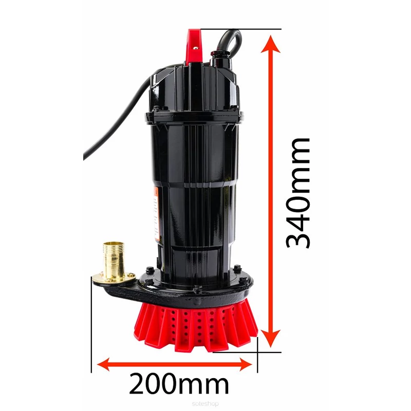 RED TECHNIC Szivattyú 8000 L/h szennyvíz 1" merülő 