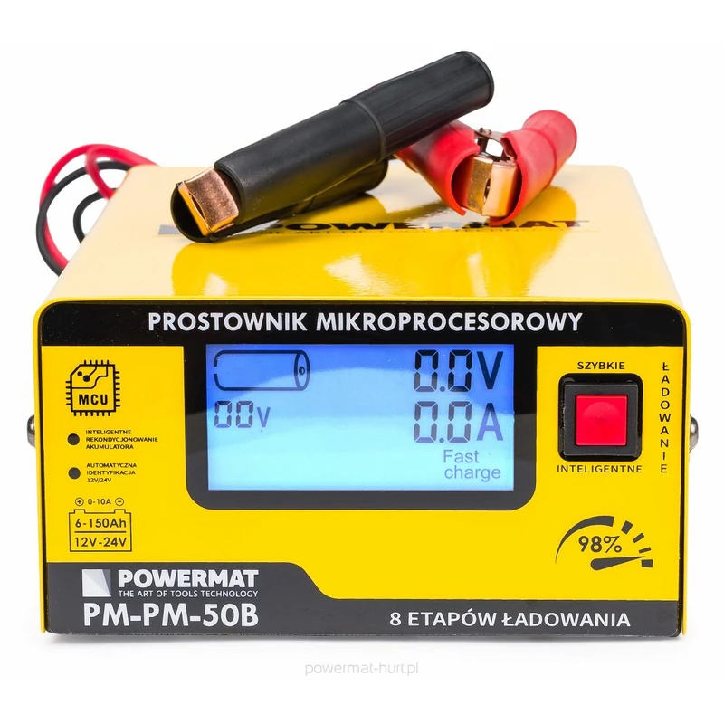 Mikroprocesszoros Akkumulátortöltő 12/24V PM-PM-50B