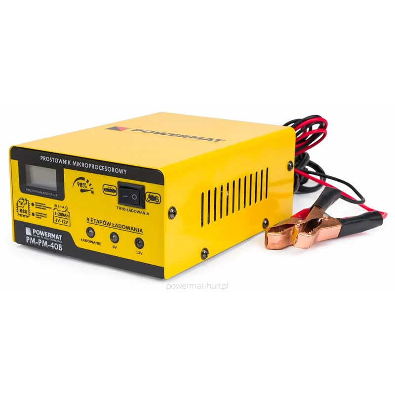 Mikroprocesszoros akkumulátortöltő 6/12V PM-PM-40B