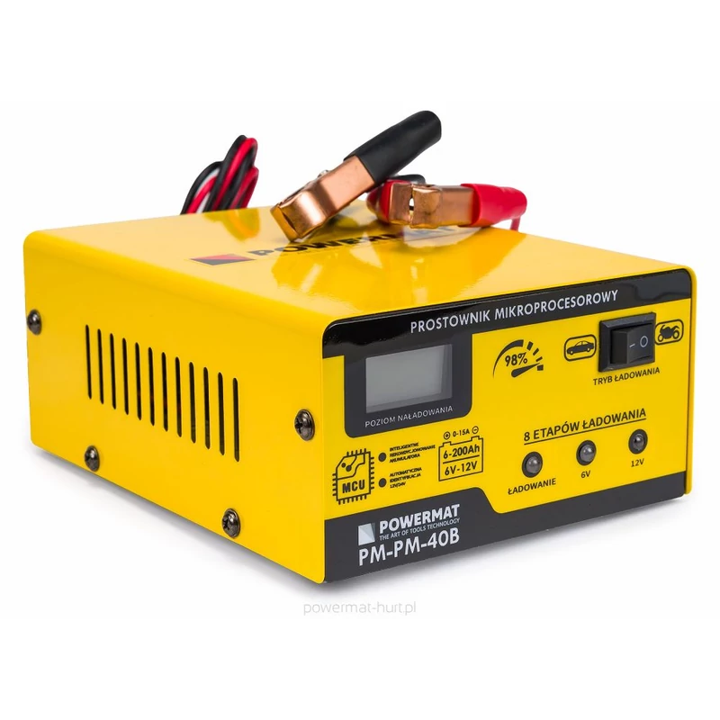 Mikroprocesszoros akkumulátortöltő 6/12V PM-PM-40B