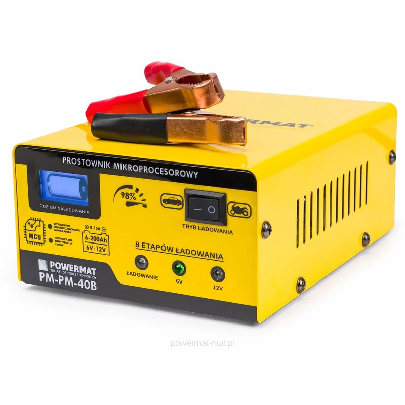 Mikroprocesszoros akkumulátortöltő 6/12V PM-PM-40B
