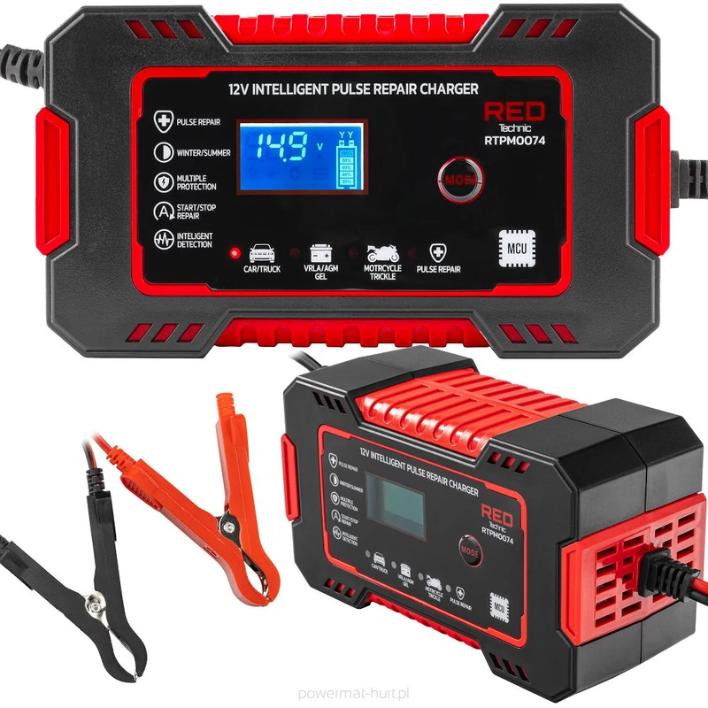 Mikroprocesszoros Akkumulátortöltő 12V 