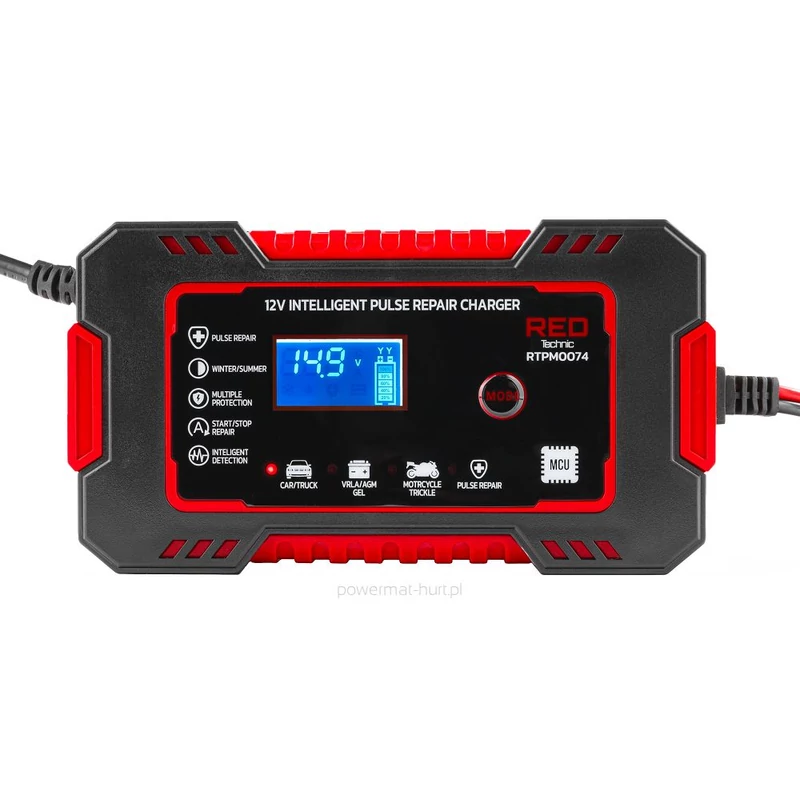 Mikroprocesszoros Akkumulátortöltő 12V 