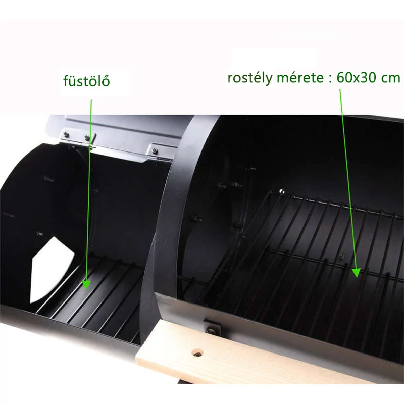 BBQ GRILL ÉS SMOKER - 113 CM