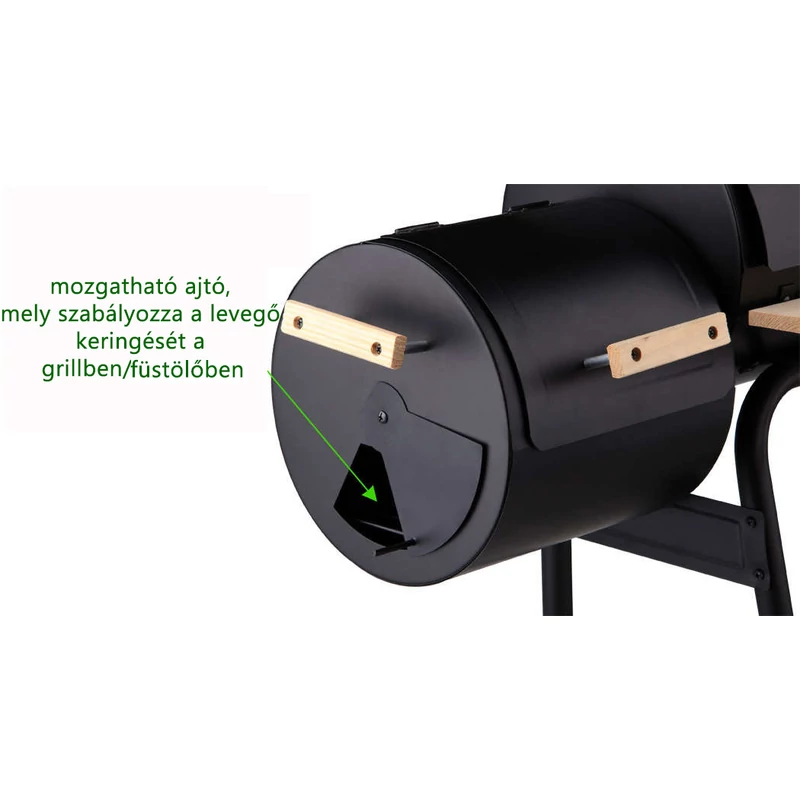 BBQ GRILL ÉS SMOKER - 113 CM