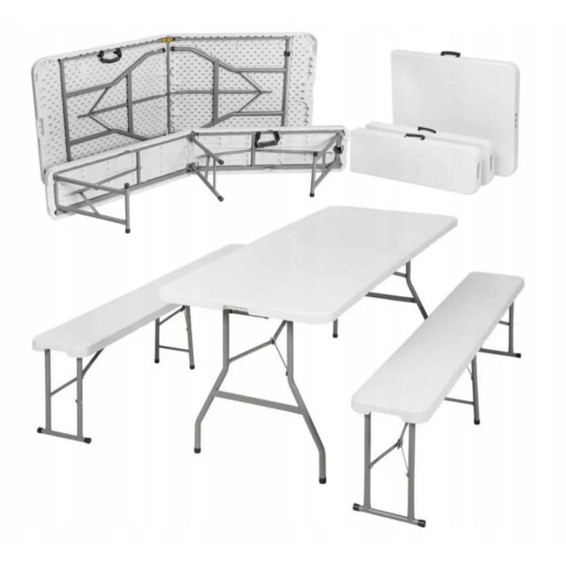 SETA összecsukható sörpad garnitúra - 180 CM (1 db asztal + 2 db pad)