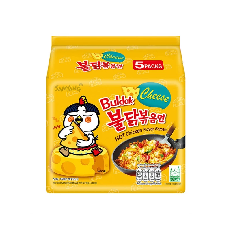 5 db Samyang Buldak Csirkés tészta sajtos ízesítéssel 140 g