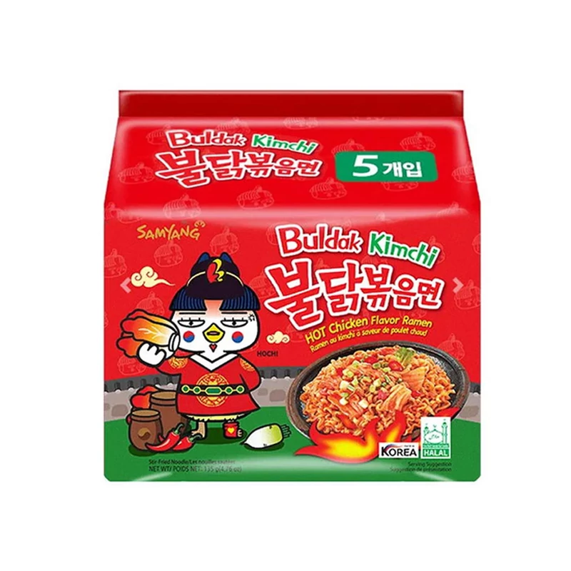5 db Samyang Buldak Csirkés tészta kimchi ízesítéssel 135g