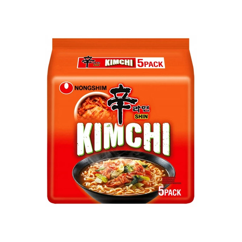 5 db Nongshim Kimchi Ízesítésű Instant Tésztaleves 120gr