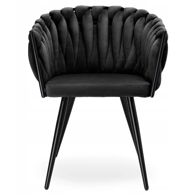 Dubai design velvet étkezőszék - fekete