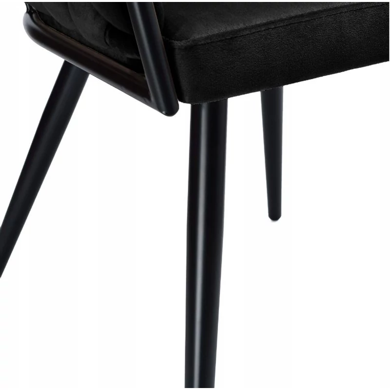 Dubai design velvet étkezőszék - fekete