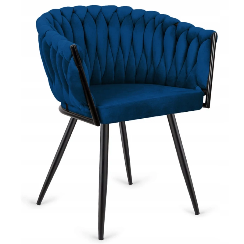 Dubai design velvet étkezőszék - kék