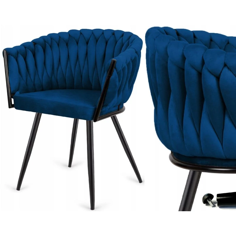 Dubai design velvet étkezőszék - kék