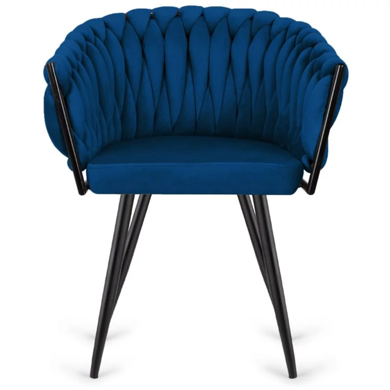 Dubai design velvet étkezőszék - kék