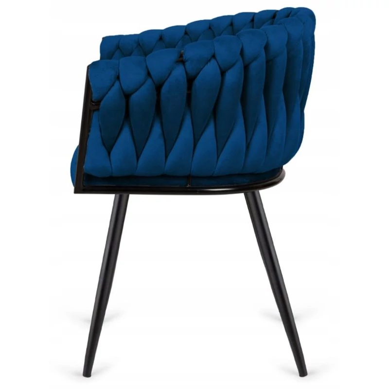 Dubai design velvet étkezőszék - kék