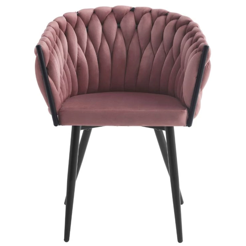 Dubai design velvet étkezőszék - piszkosrózsaszín