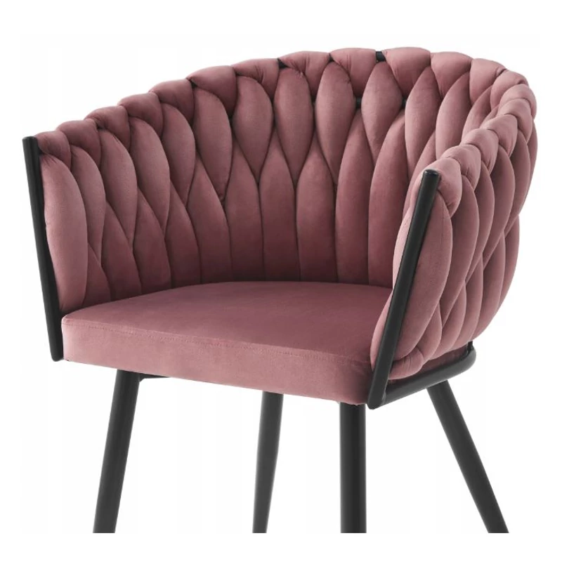 Dubai design velvet étkezőszék - piszkosrózsaszín