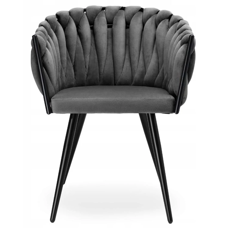 Dubai design velvet étkezőszék - sötétszürke