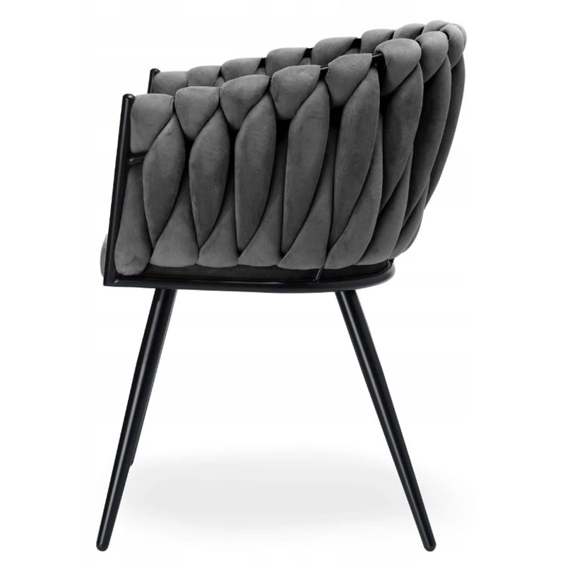 Dubai design velvet étkezőszék - sötétszürke