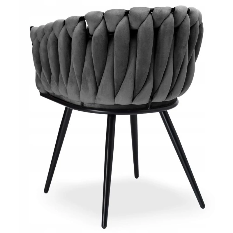 Dubai design velvet étkezőszék - sötétszürke