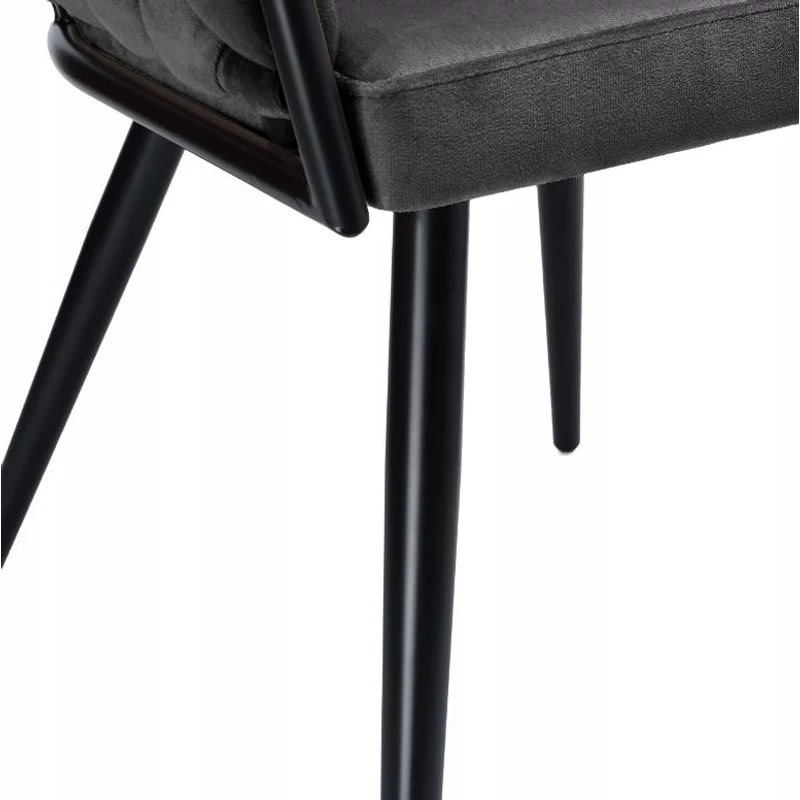 Dubai design velvet étkezőszék - sötétszürke