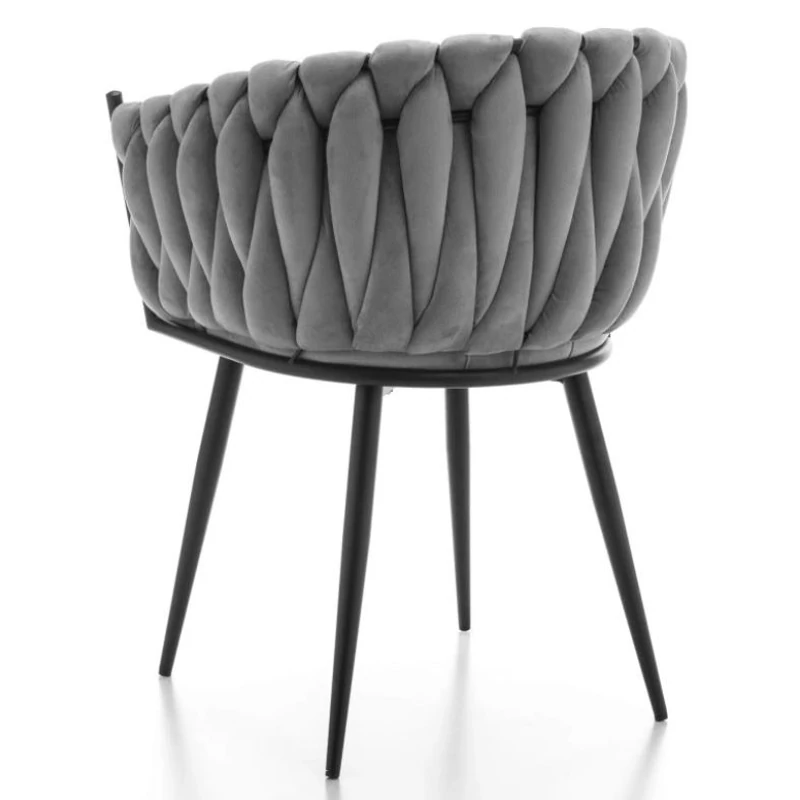 Dubai design velvet étkezőszék - világosszürke