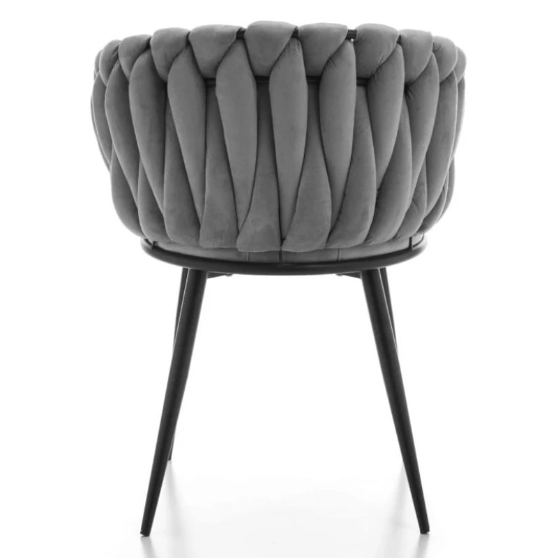 Dubai design velvet étkezőszék - világosszürke
