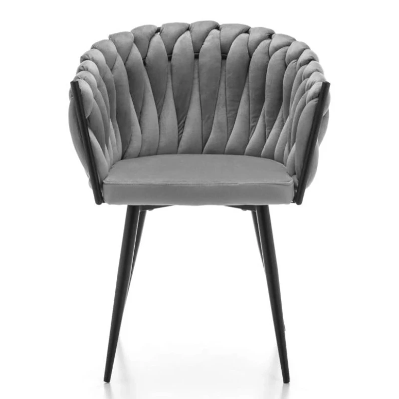 Dubai design velvet étkezőszék - világosszürke
