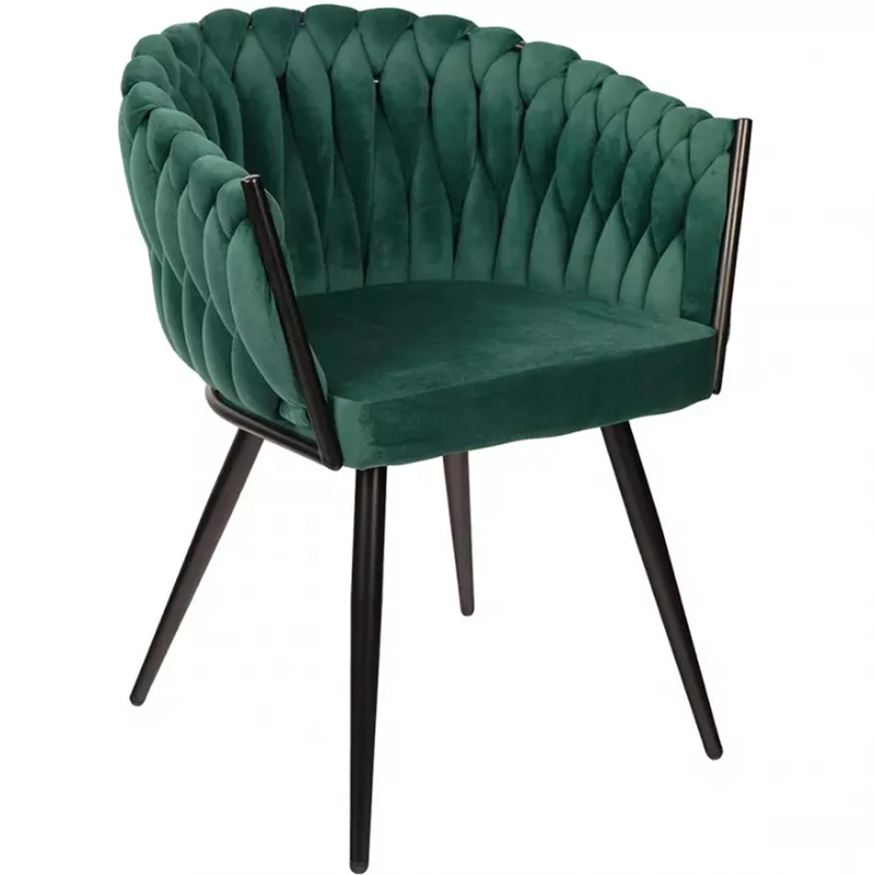Dubai design velvet étkezőszék - zöld