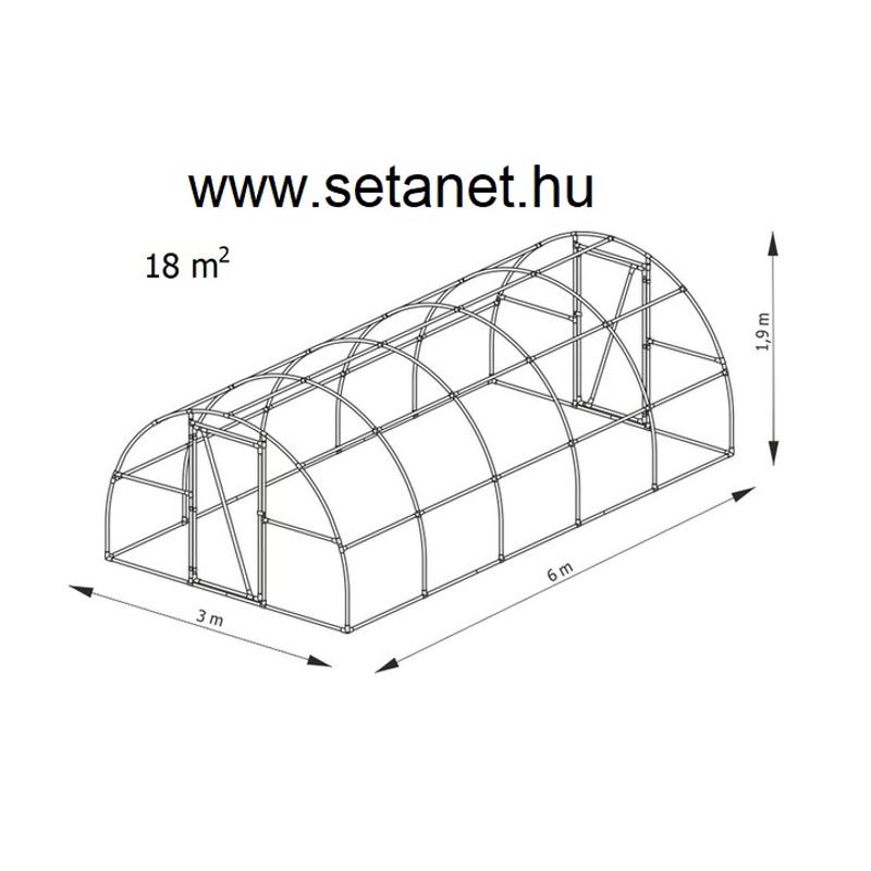 FÓLIASÁTOR 6x3m - 18 m2 LEM