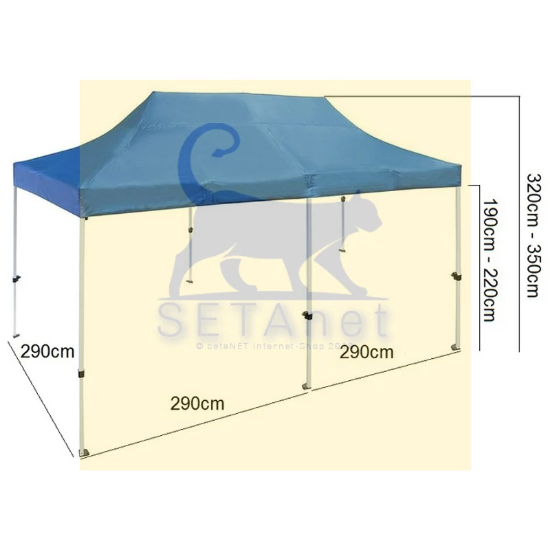 3X6M SÁTOR  47KG TÖBB SZÍNBEN