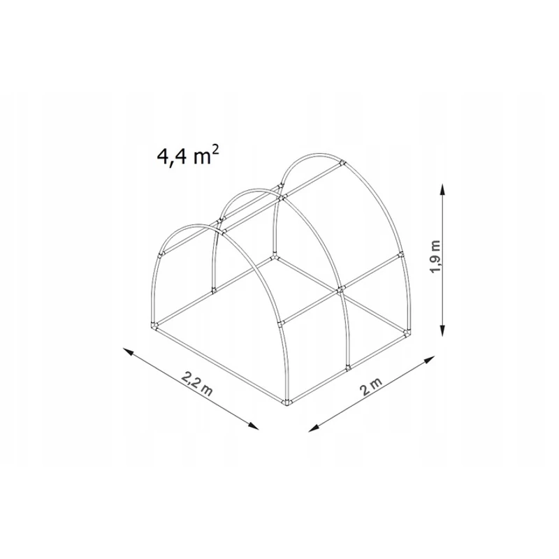 Fóliasátor 2x2,2 LEM  4,4 m2