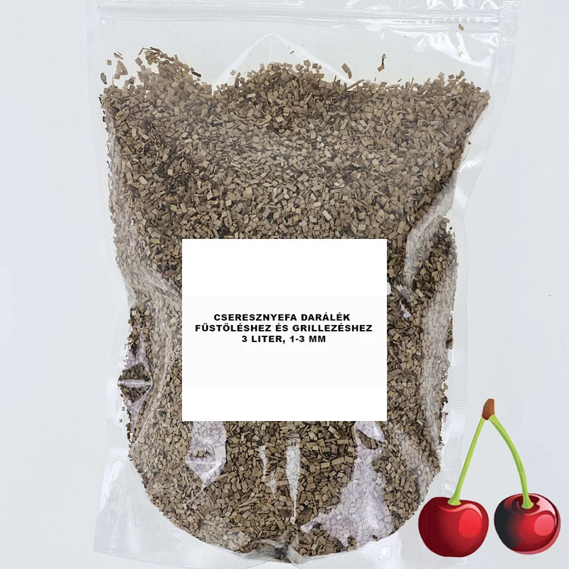 Cseresznyefa darálék füstöléshez és grillezéshez 3 liter, 1-3 mm 