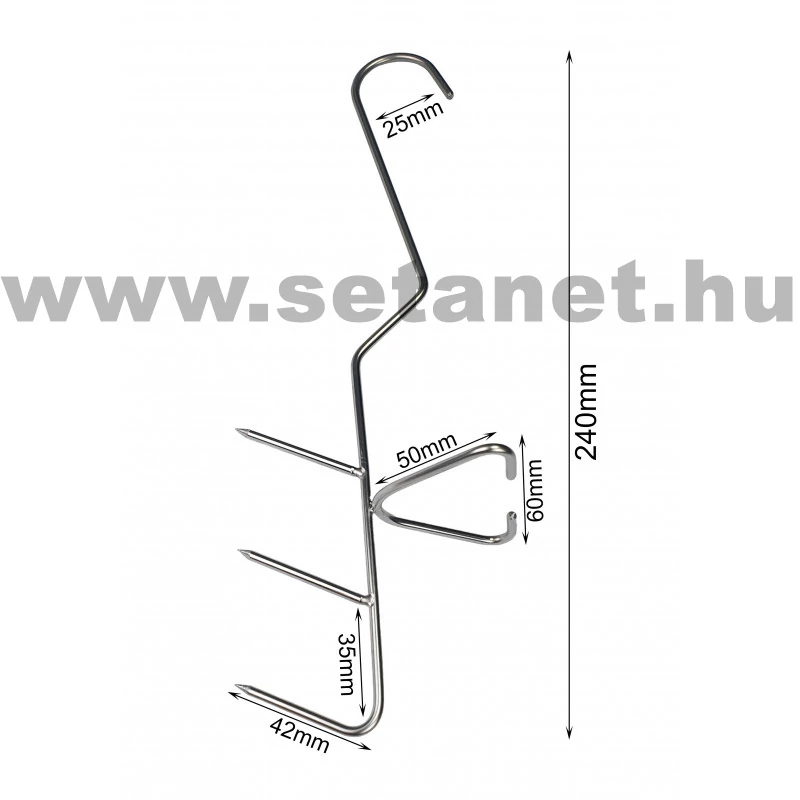 SETA halfüstölő kampó H-324