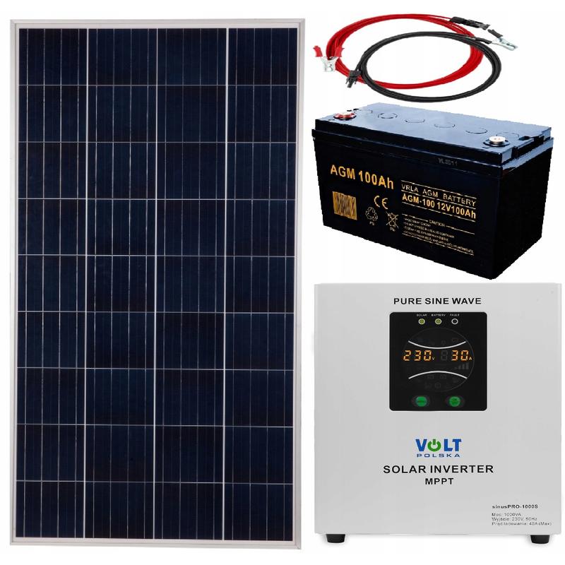 Ups SINUS 1000W + SOLAR KIT 100ah