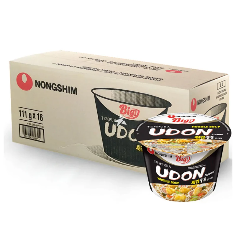 16 db Nongshim Big Bowl Tempura Udon Tészta Box