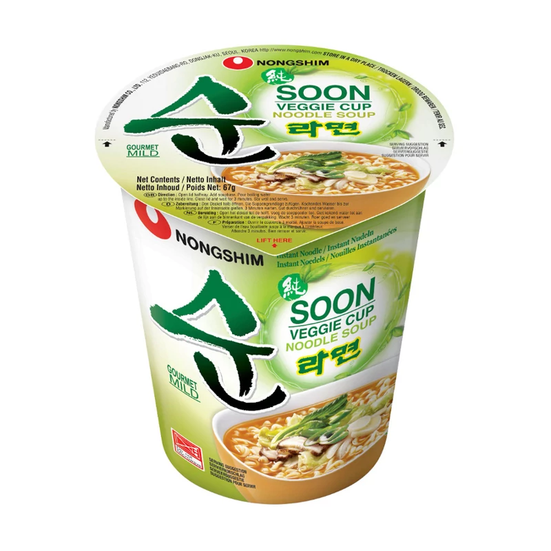 20 db Nongshim Veggie Cup vegán Instant tészta