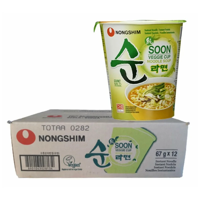 20 db Nongshim Veggie Cup vegán Instant tészta