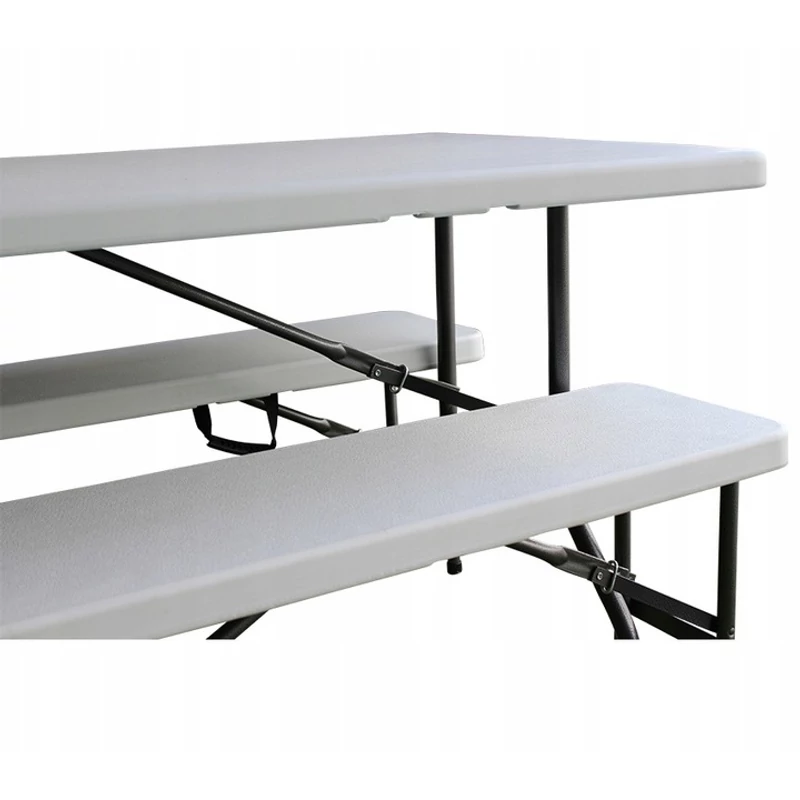 SETA Összecsukható pad - sörpad - 180 cm fehér 