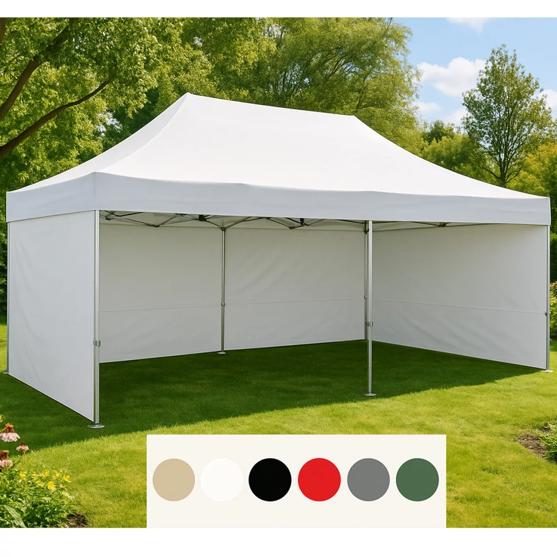 PRÉMIUM MINŐSÉGŰ 3x6M ALUMÍNIUM VÁZ SZERKEZETŰ PROFI PAVILON SÁTOR