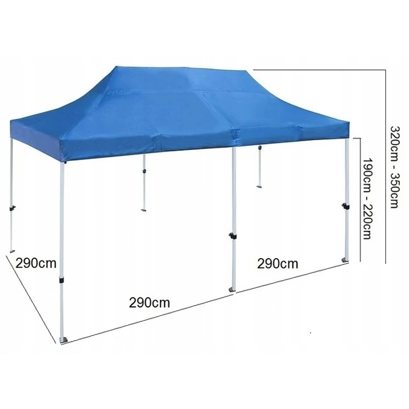 Kerti pavilon 3x6m- több színben