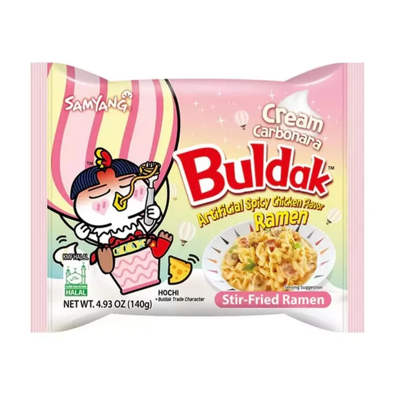 5 db Samyang Buldak Csirke Cream Carbonara Ízesítésű Tészta 140gr