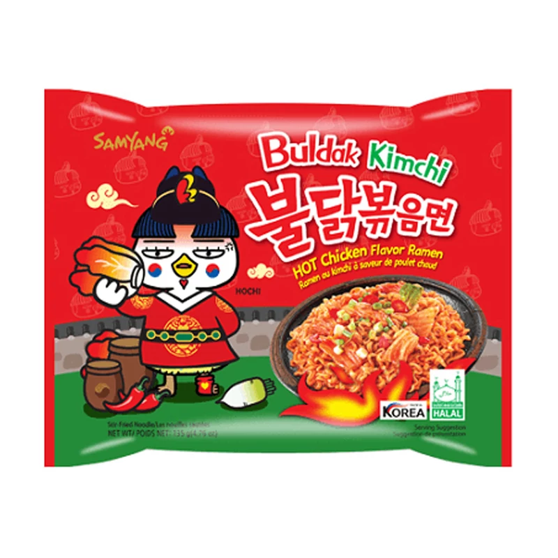 5 db Samyang Buldak Csirkés tészta kimchi ízesítéssel 135g