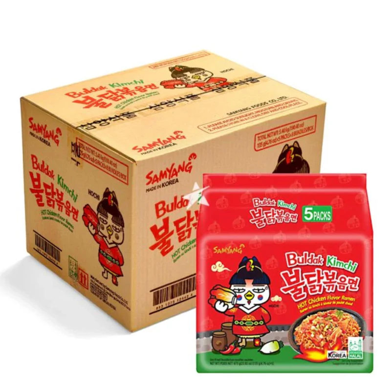 40 db Samyang Buldak Csirkés tészta kimchi ízesítéssel 135g